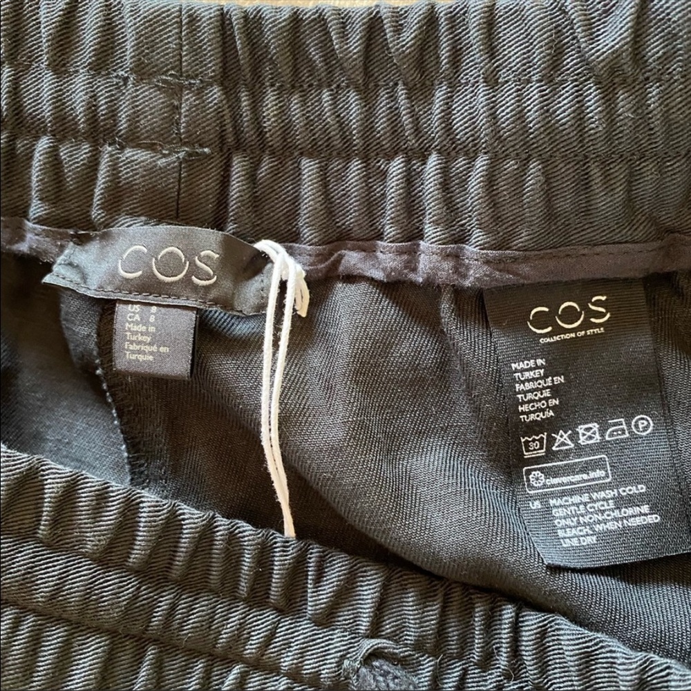 Cuffed COS cotton/linen drawstring pants SIZE US 8 - Picture 5 of 9